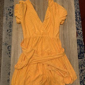 Yellow Eyelet Topshop Dress